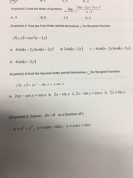 Find The Limits Of Quotient Lim X Y Rightarrow Chegg Com