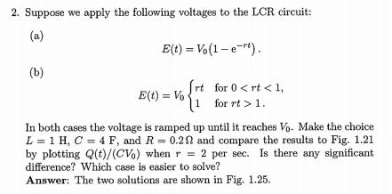 Solved 2 Suppose We Apply The Following Voltages To The Chegg Com