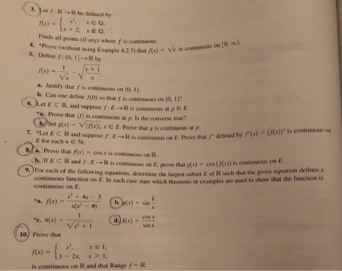 Solved 3 Let F R R Be Detined By X 2 O Finds All Points Chegg Com