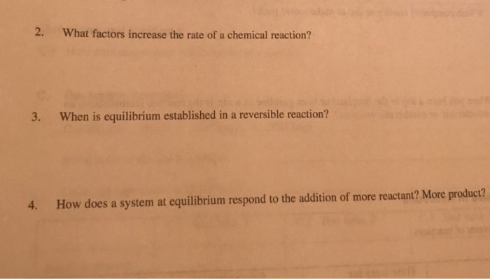 Solved 2 What Factors Increase The Rate Of A Chemical Chegg Com Solved 2 What Factors Increase The Rate Of A Chemical Chegg Com