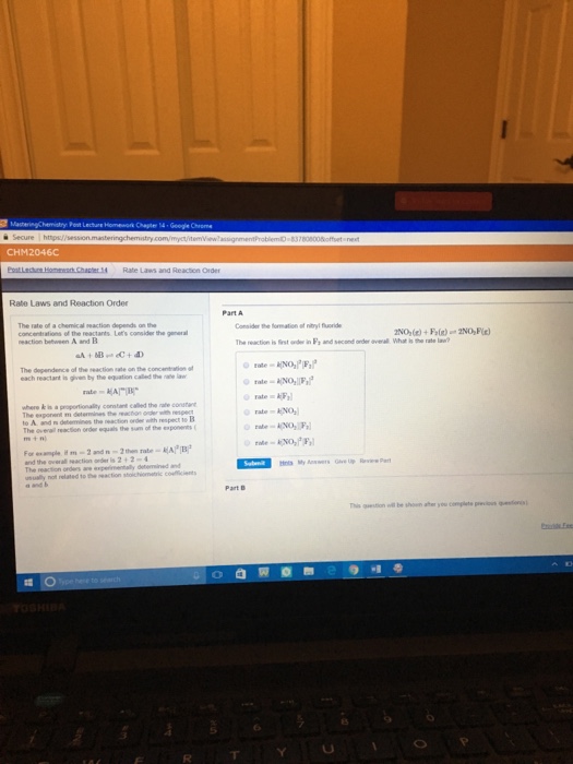 mastering chemistry chapter 7 homework answers