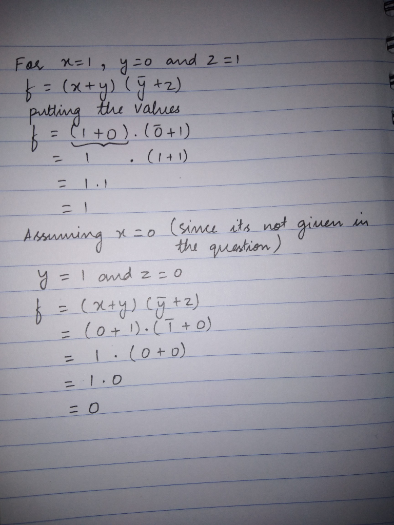 Solved 1 X 26 Evaluate F X Y 1 Z 0 Y Z 1 Y 0 Z Q