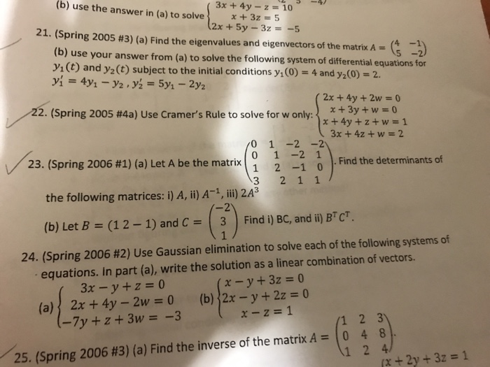 Solved B Usetheanswerin A Tosolvelat 3x 4y Z 10 21 Chegg Com