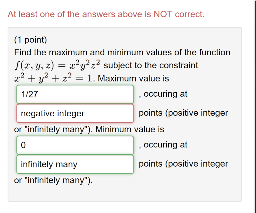 Solved Find The Maximum And Minimum Values Of The Functio Chegg Com