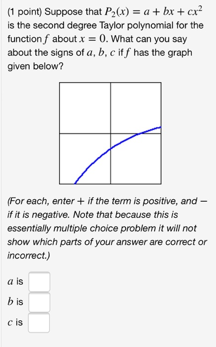 Solved 1 Point Suppose That P X A Bx Cx2 Is The Chegg Com