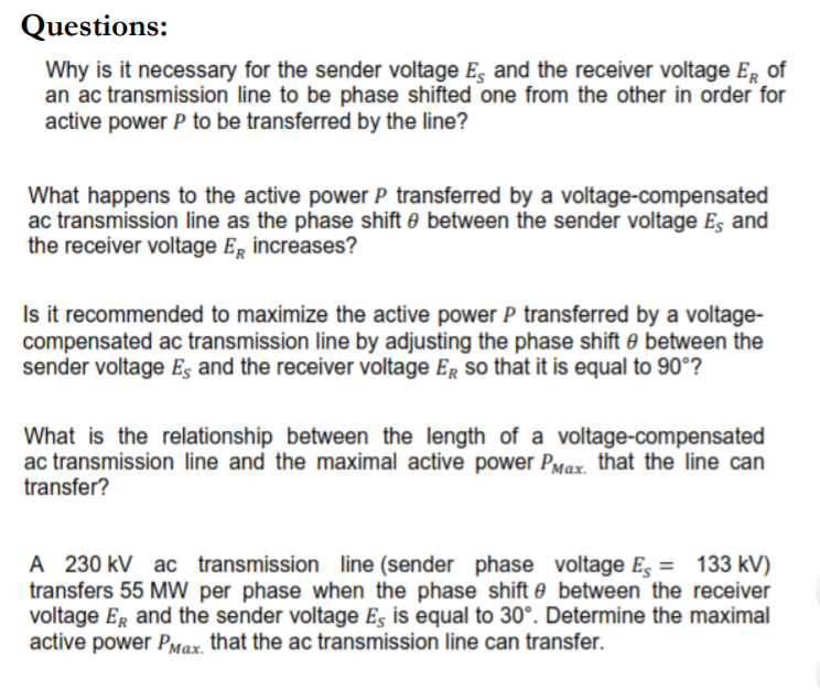 Solved Questions Why Is It Necessary For The Sender Volt Chegg Com