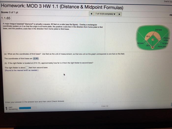 Unit 1 geometry basics homework 2 distance and midpoint formulas answer key image