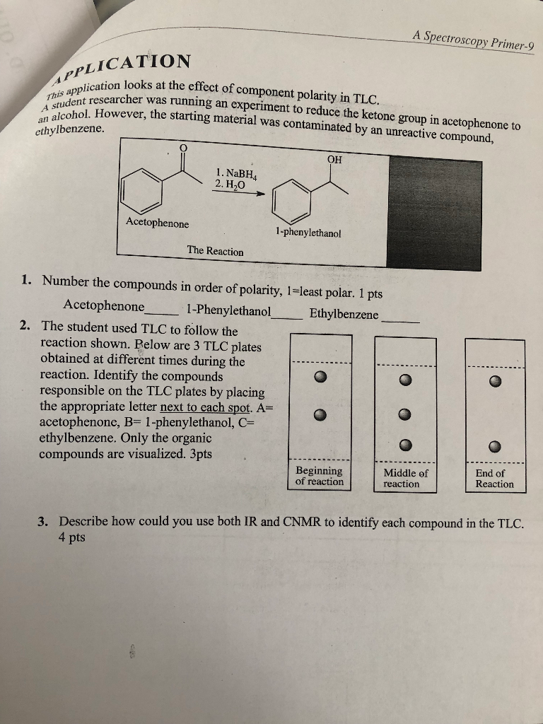 Solved: Spectroscopy APPLICATION AND ... JESTIONS Primer-8 A