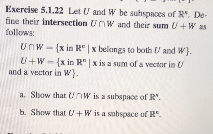 Solved Exercise 5 1 3 In Each Case Determine If The Given Chegg Com