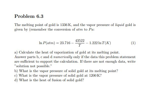 melting point of gold