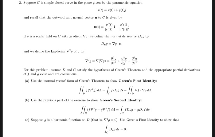 Solved 2 Suppose C Is Simple Closed Curve In The Plane G Chegg Com