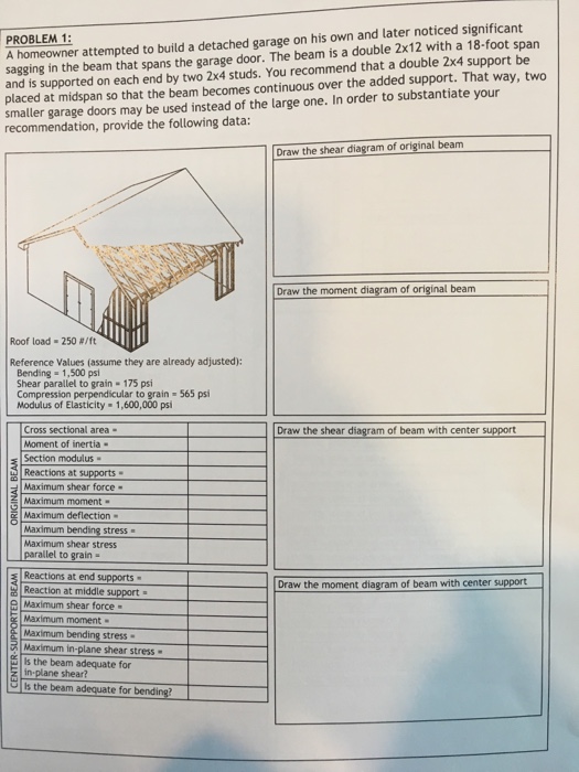 A Homeowner Attempted To Build A Detached Garage O Chegg Com