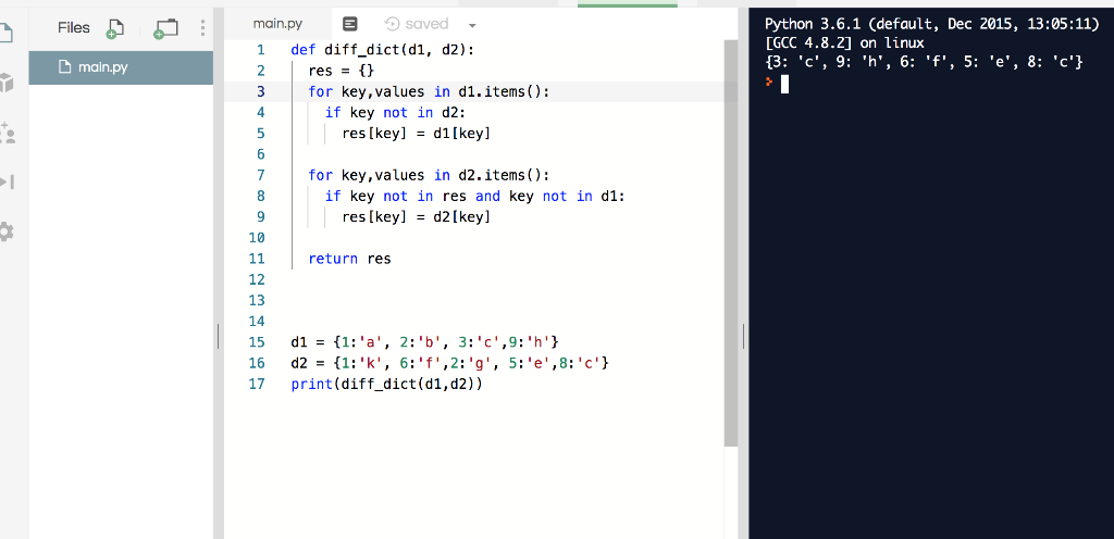 Solved 1146 Lab Exam 3 Diff Dictionaries Section Set Optional Instructor Write Python Function Di Q