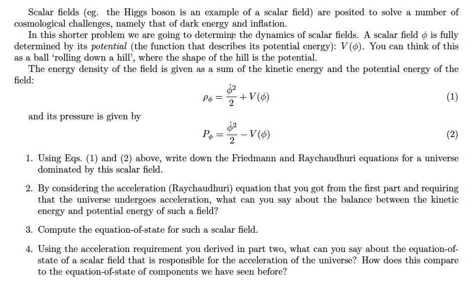 Faret vild Senator Mona Lisa Scalar fields (eg. the Higgs boson is an example of a | Chegg.com