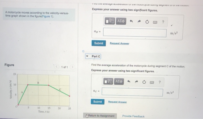 A Motorcycle Moves According To The Velocity Versus Chegg 