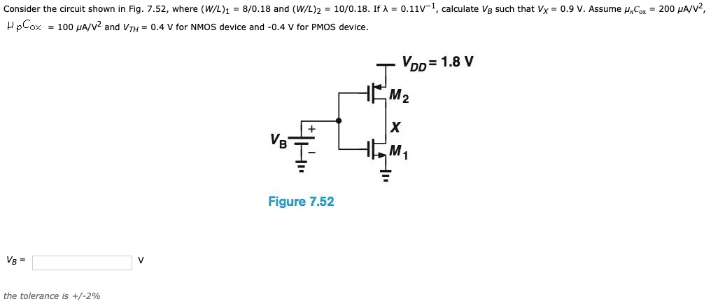 Solved Consider The Circuit Shown In Fig 7 52 Where W Chegg Com