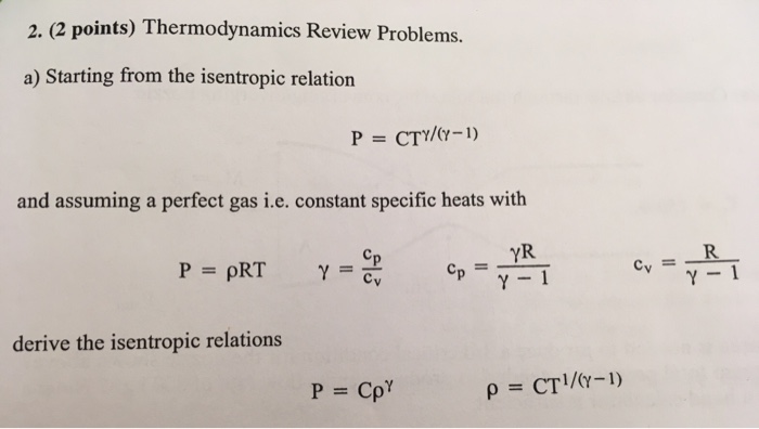 Solved 2 2 Points Thermodynamics Review Problems A S Chegg Com