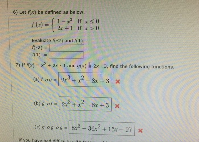 6 Let Fx Be Defined As Below F X 1 2 Ifx 0 Chegg Com