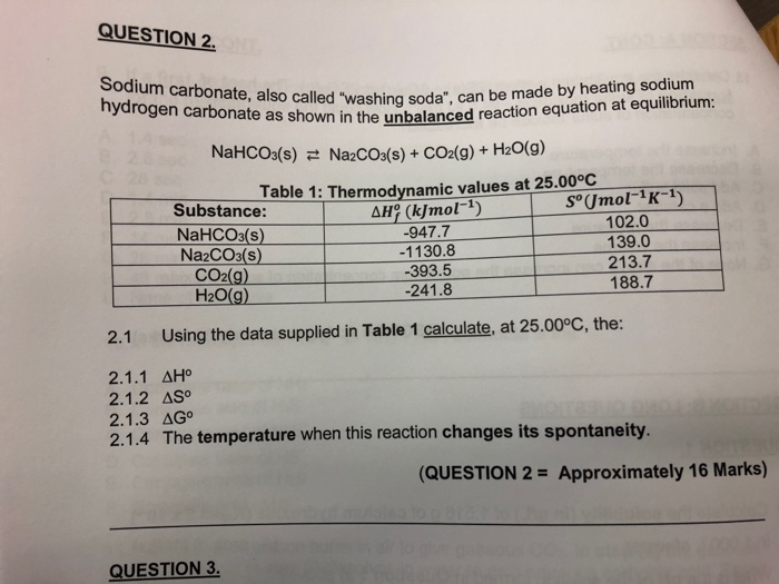 Solved a Sodium carbonate, also called washing soda, can