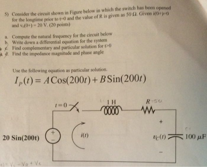 Solved 5 Consider The Circuit Shown In Figure Below In W Chegg Com