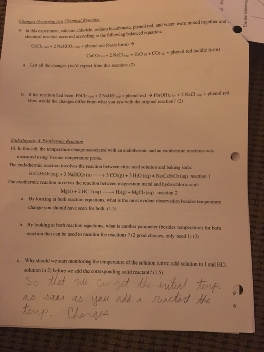 Chemical Reaction Lab Answers Kcpc Org