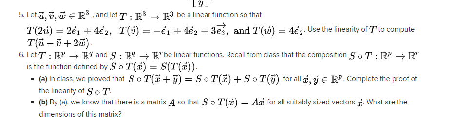 Solved Ly Let I U E R3 And Let T R3 R3 Be A Linea Chegg Com