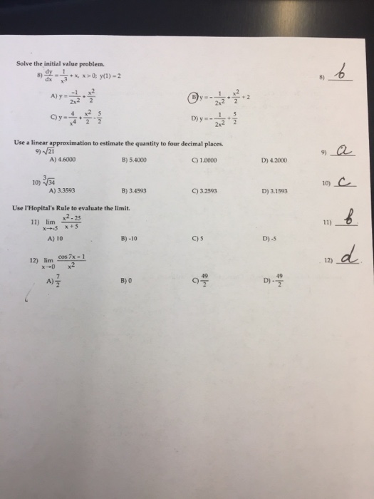Solved Solve The Initial Value Problem Dy Dx 1 X 3 X Chegg Com