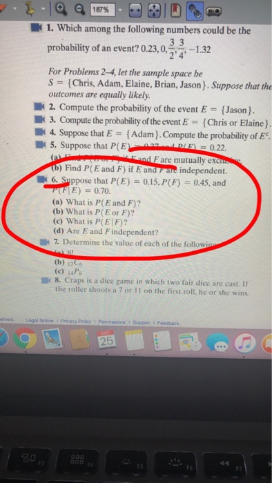 Solved 187 1 Which Among The Following Numbers Could Be Chegg Com