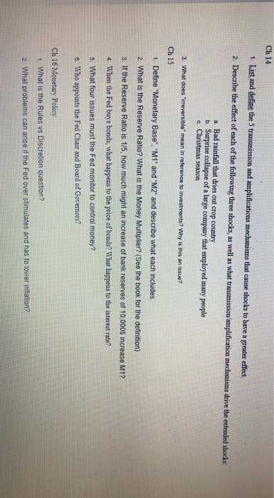 Solved Ch 14 1 List And Define The 5 Transmission And Am