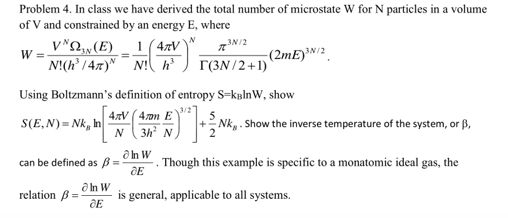 Solved Problem 4 In Class We Have Derived The Total Numb Chegg Com