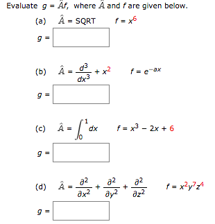 Solved Evaluate G Af Where A And Fare Given Below A A Chegg Com