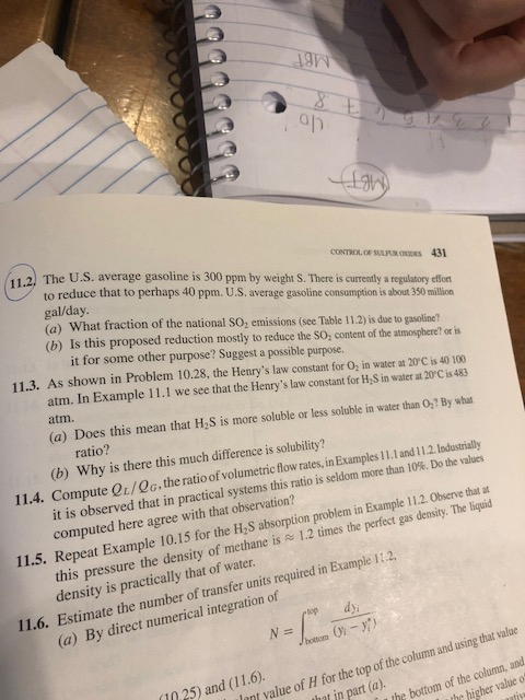 The Following Are Problems From The Air Pollution Chegg 