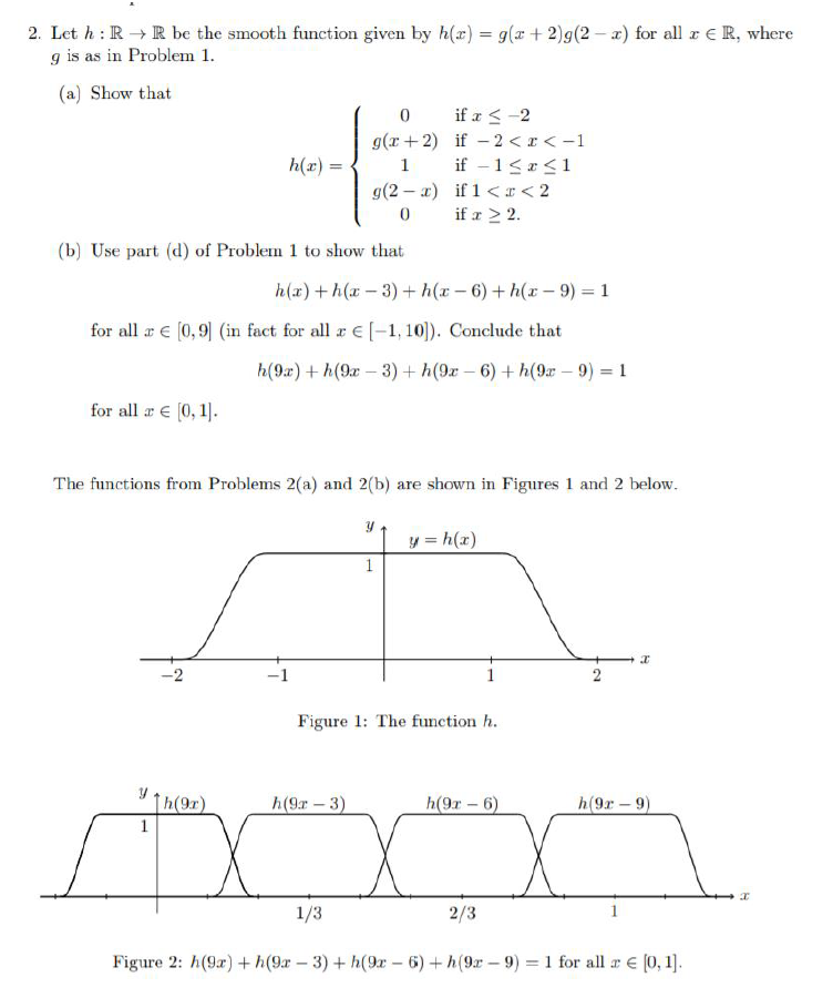 Solved 1 In Class We Showed That The Function F R R Chegg Com