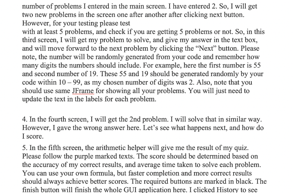 number of problems I entered in the main screen. I have entered 2. So, I will get two new problems in the screen one after an