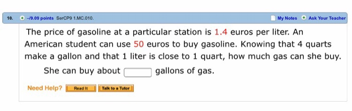 How Much Is 4 Quarts >> Solved 10 9 09 Points Sorcp9 1 Mc 010 My Notes Ask You How Much Is 4 Quarts >> Solved 10 9 09 Points Sorcp9 1 Mc 010 My Notes Ask You