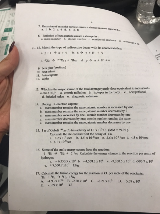 41 7 Emission Of An Alpha Particle Causes A Chang Chegg Com