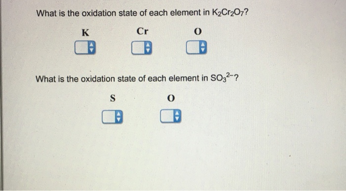 Oxidation state homework image