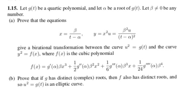 Solved 1 15 Let G T Be A Quartic Polynomial And Let Nu Chegg Com