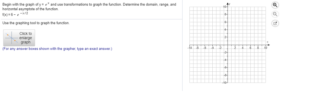 Solved Begin With The Graph Of Y Ex And Use Chegg Com