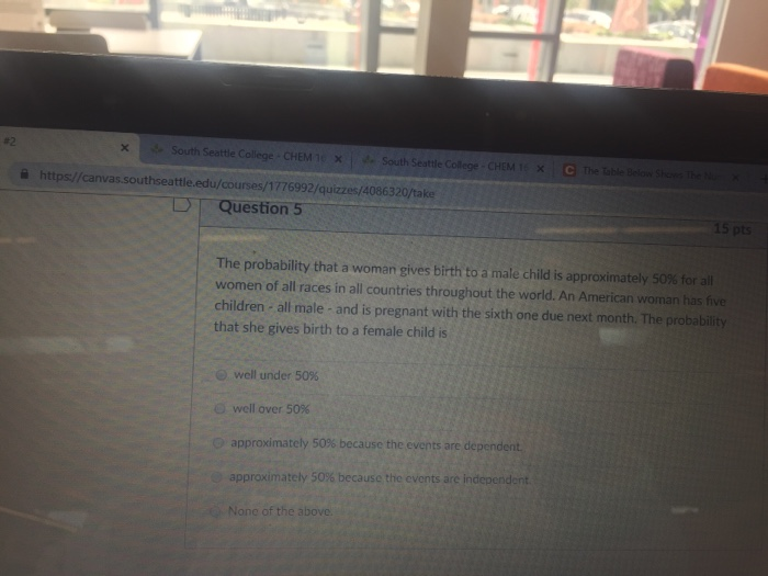 Canvas South Seattle Caldwellcountytxoem Solved 2 South Seattle College Chem E J C Canvas Login Example Screen