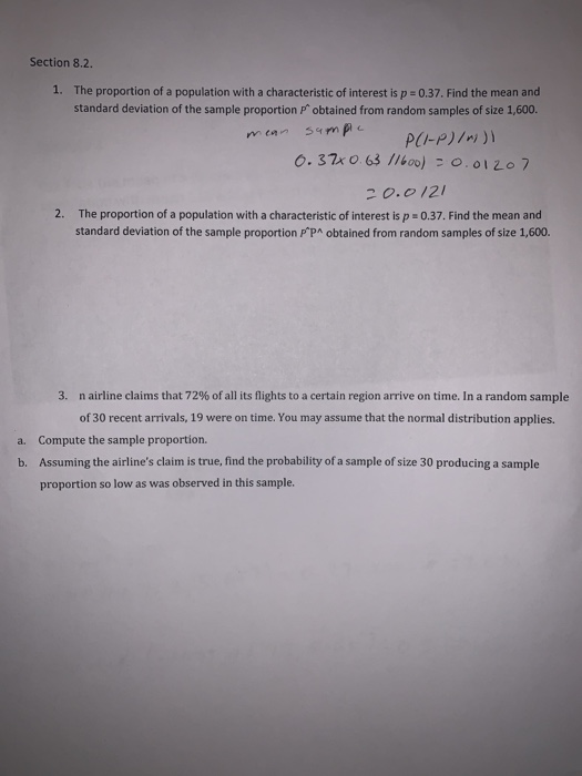 Statistics 8.2: Distribution of the Sample Proportion Flashcards