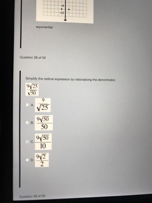 Solved Simplify The Radical Expression By Rationalizing T Chegg Com