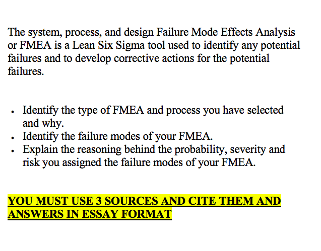 solved the system process and design failure mode effec fmea tool