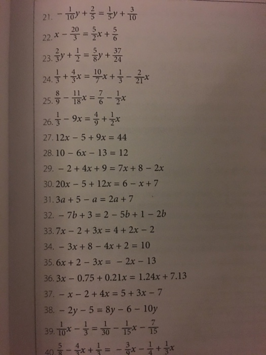 Solved 1 10 Y 2 5 1 5 Y 3 10 X 3 5 2 X 5 6 Chegg Com