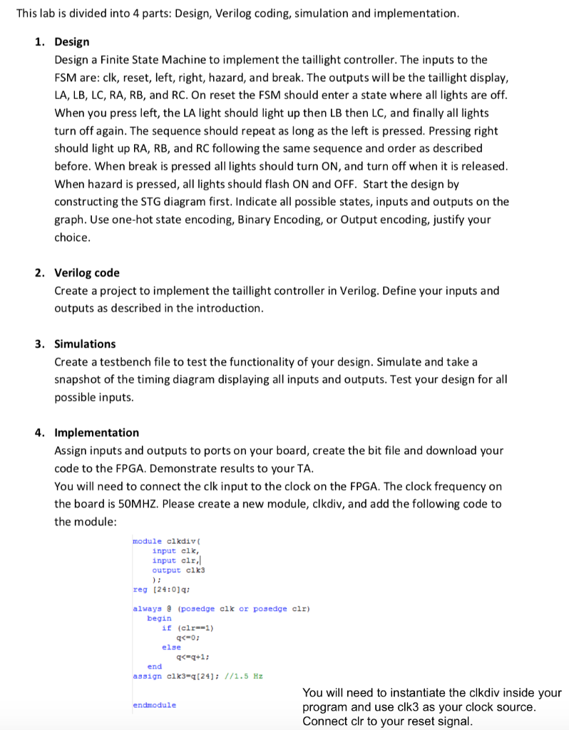 Sequential Logic Design Assignment Introduction T Chegg Com