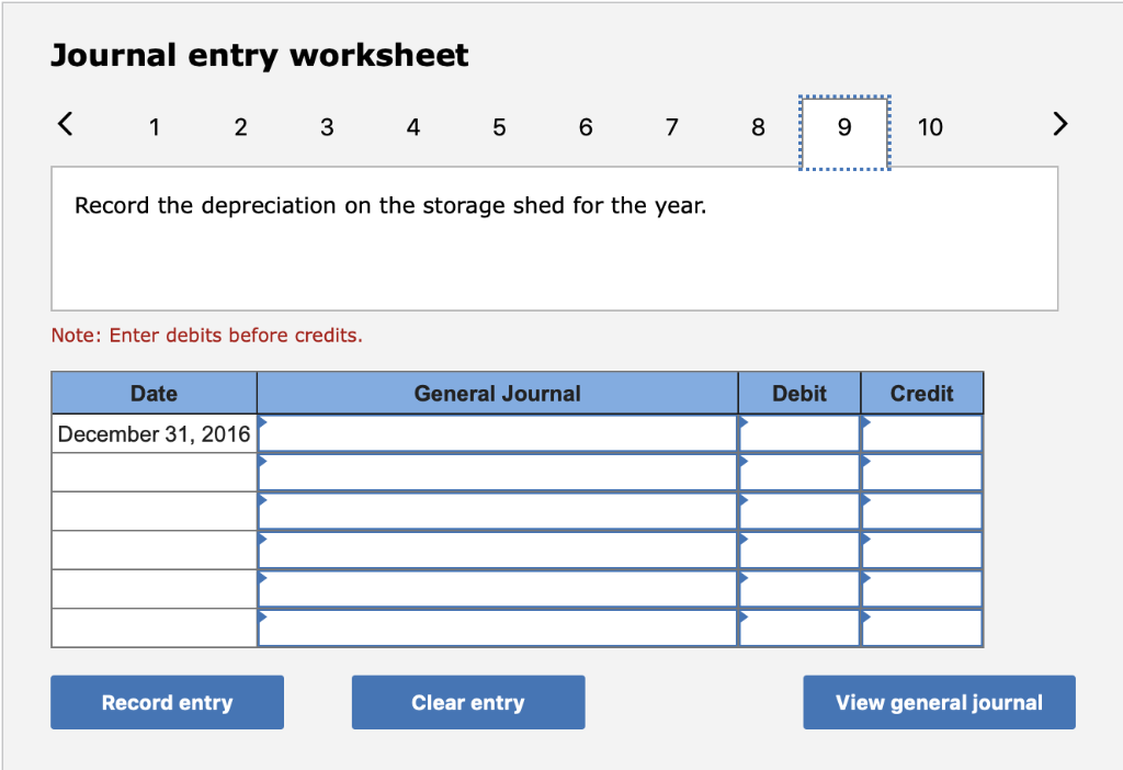 Solved: Journal Entry Worksheet 1 2 345 6 78910 Record The 