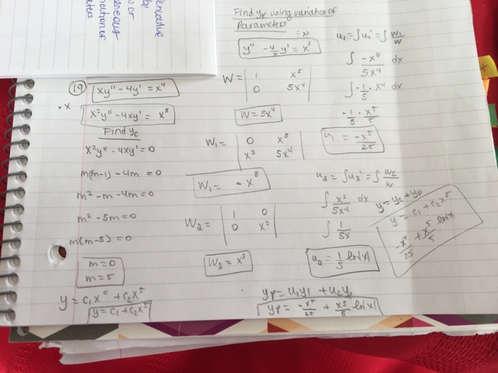 Solve Xy 4y X 4 By Variation Of Parameters I Know Chegg Com