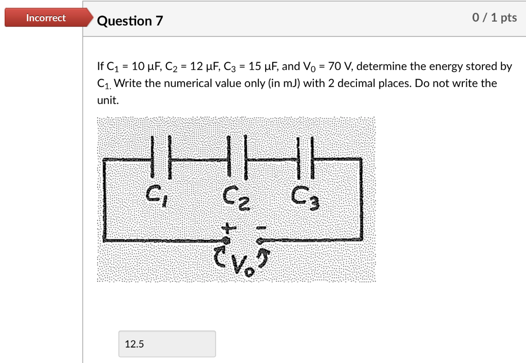 Solved What is the total energy stored by C3 when C1 = 50