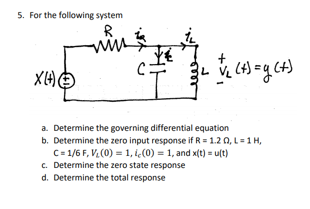 Solved 5 For The Following System Fr A Determine The Go Chegg Com