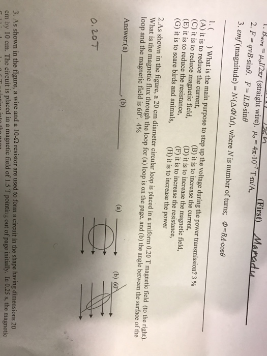 Solved First Maradu 1 Bwir Hontr Straight Wire M 4 Chegg Com